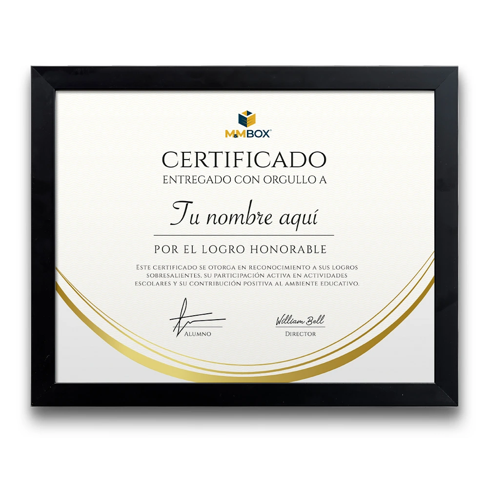 RECO-ENT01 – Marcos para diploma M&M Box